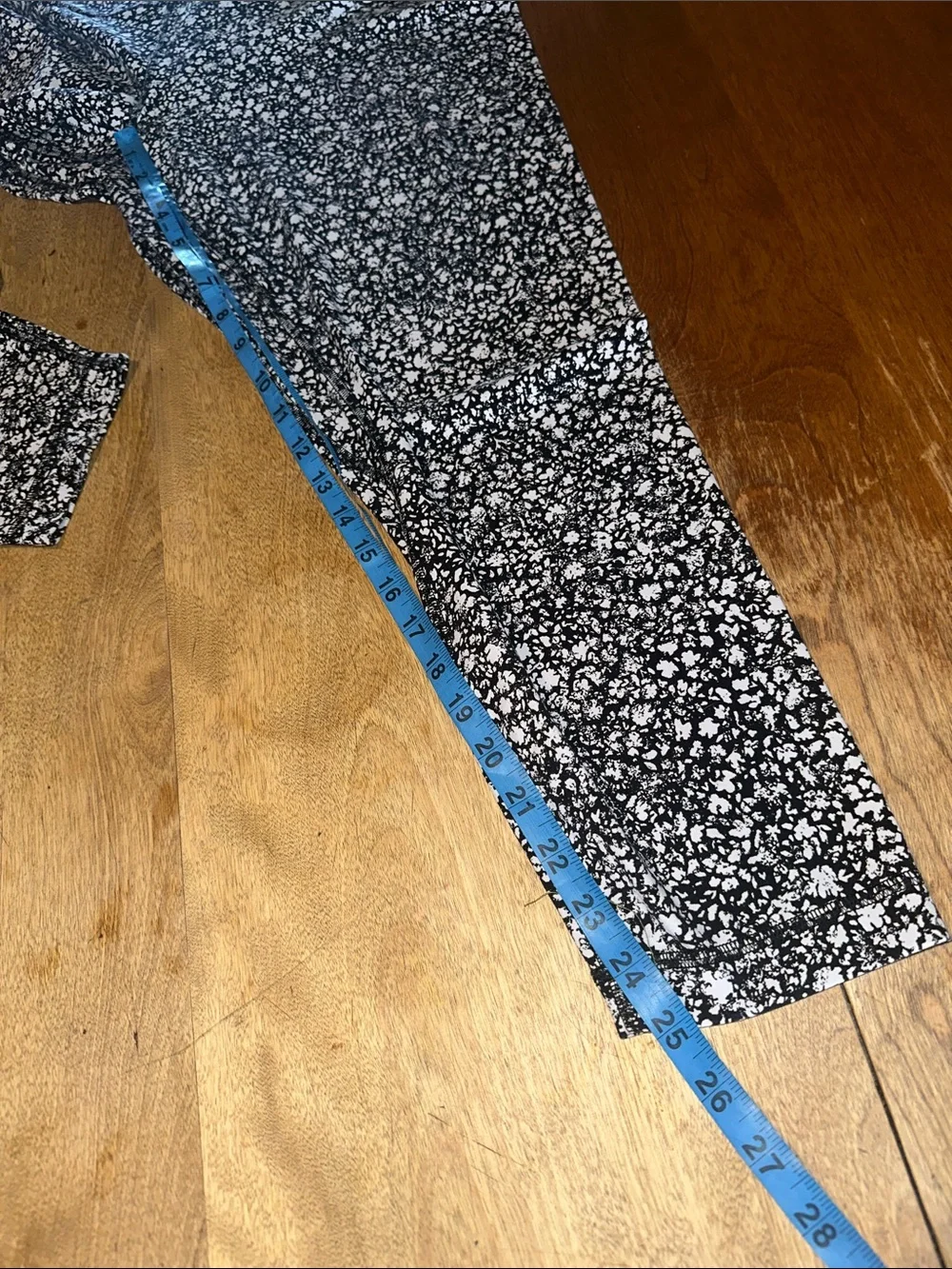 lululemon athletica Black and White Floral Print Leggings